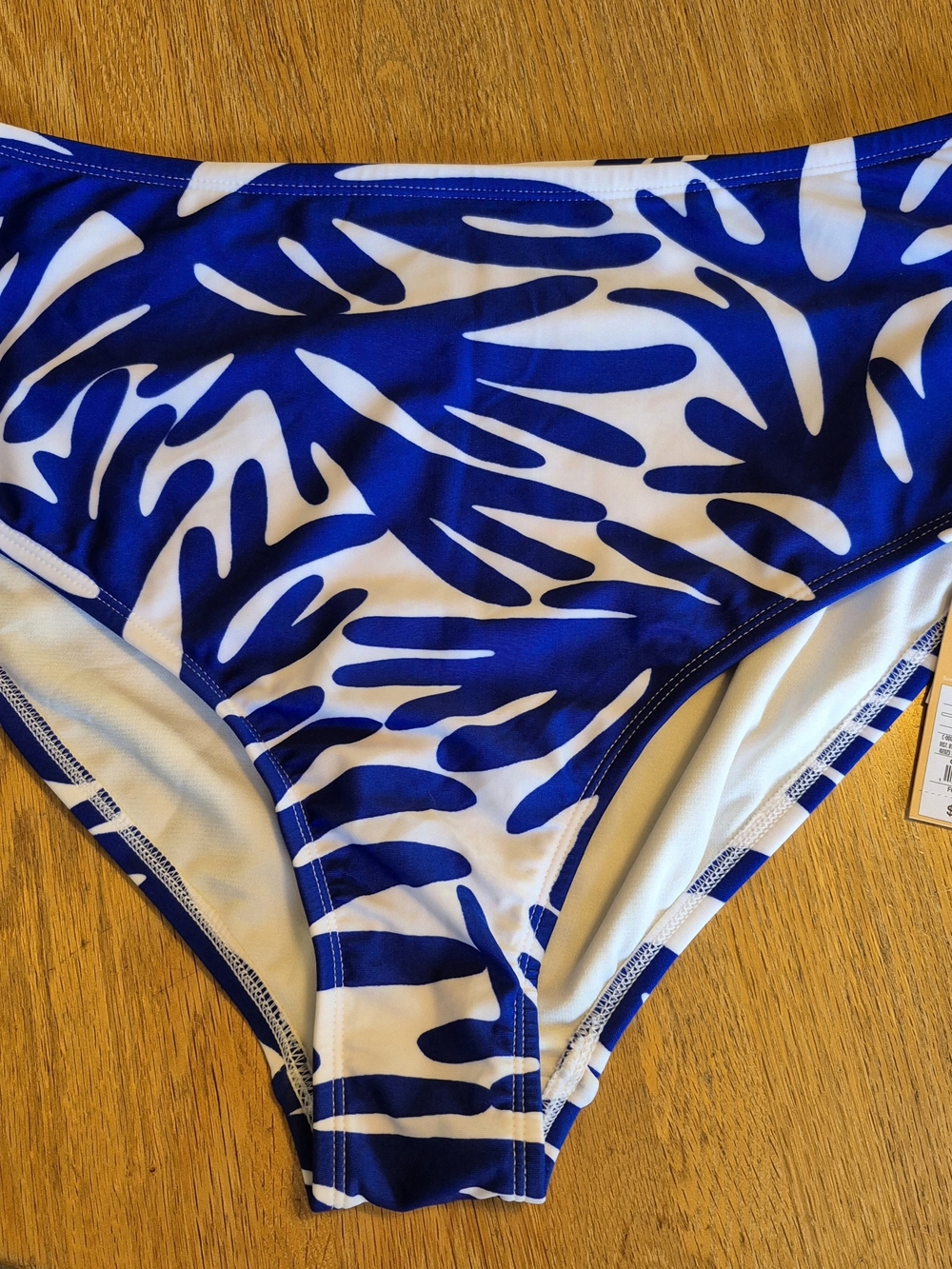 Target Blue & White Printed Bikini Bottom X 14-16